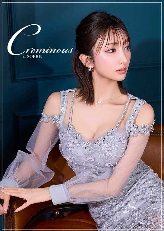 《Creminous》刺繍レースビジューワンピース