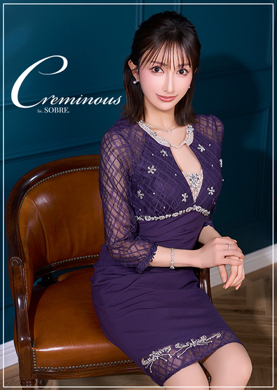 《Creminous》ビジューニーレングスワンピース