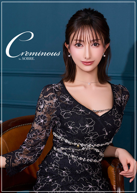 《Creminous》ビジュー刺繍レースワンピース