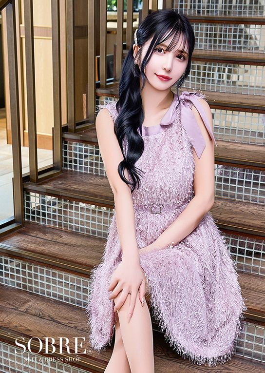 フリンジニットフレアワンピース