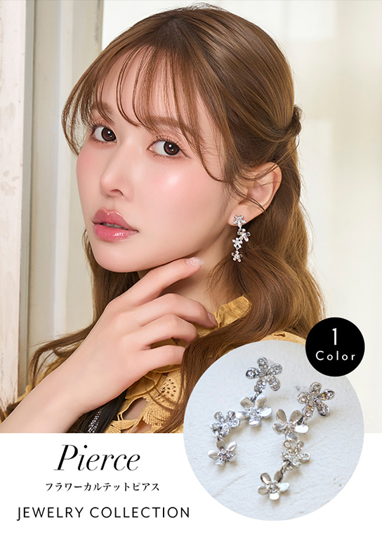 【P10倍】フラワーカルテットピアス